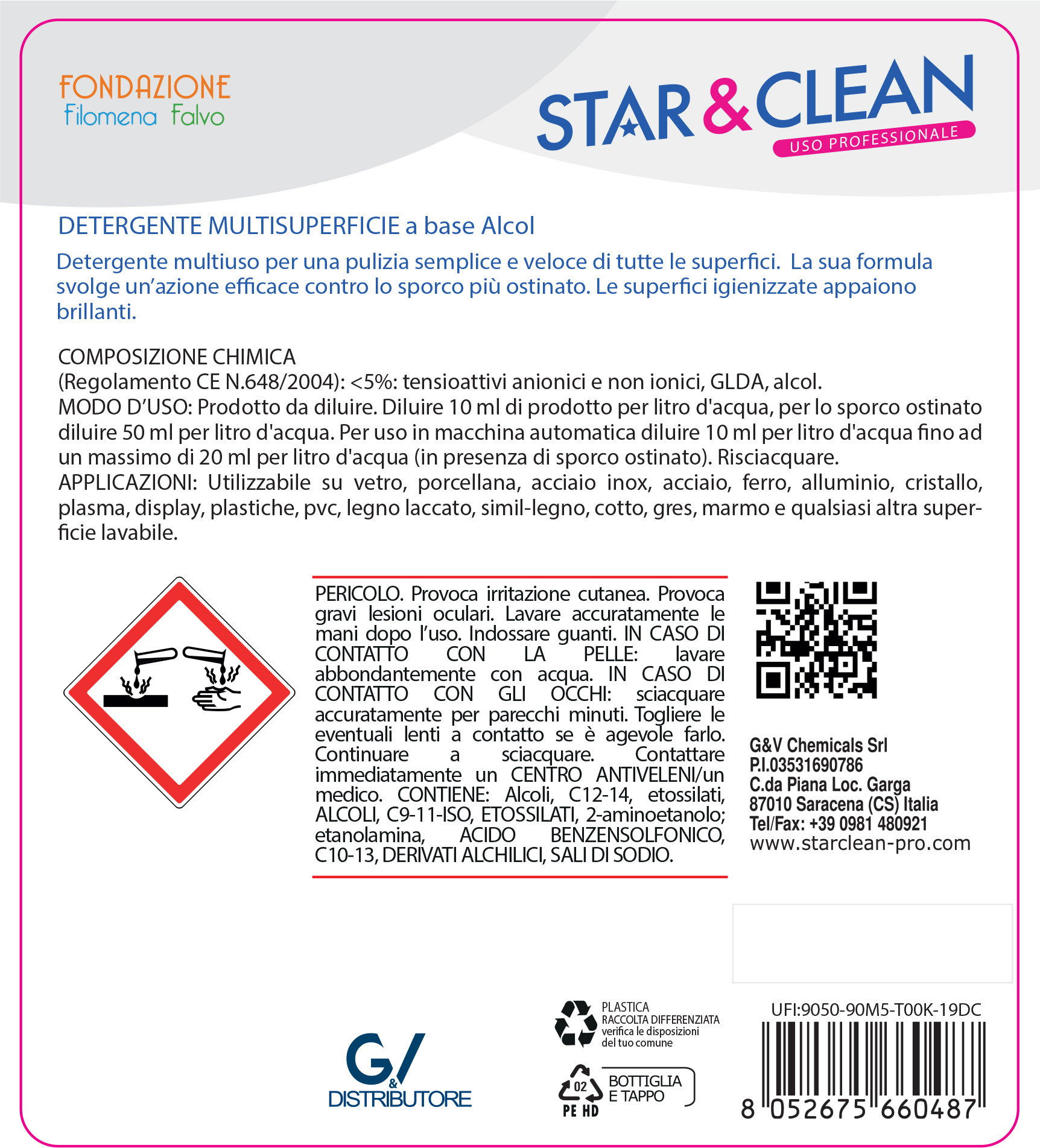 STAR CLEAN 102 - DETERGENTE MULTISUPERFICIE